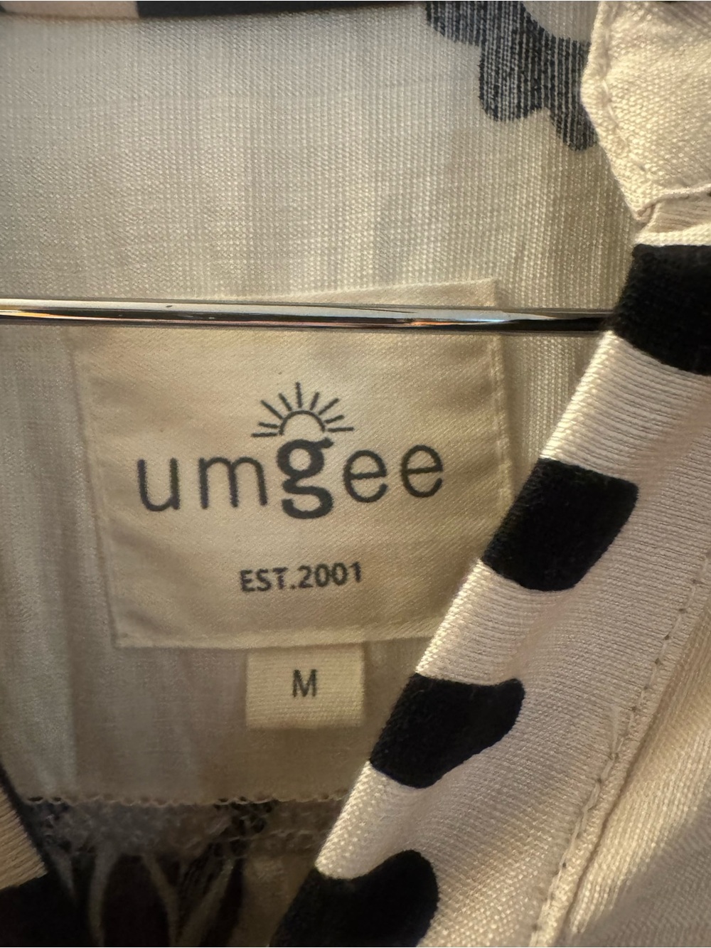 Umgee Black and Cream Midi Dress - Picture 4 of 10